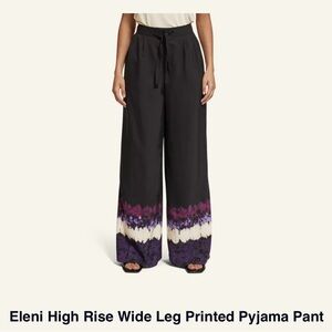 Scotch & Soda Eleni Black and Purple Wide Leg Pants